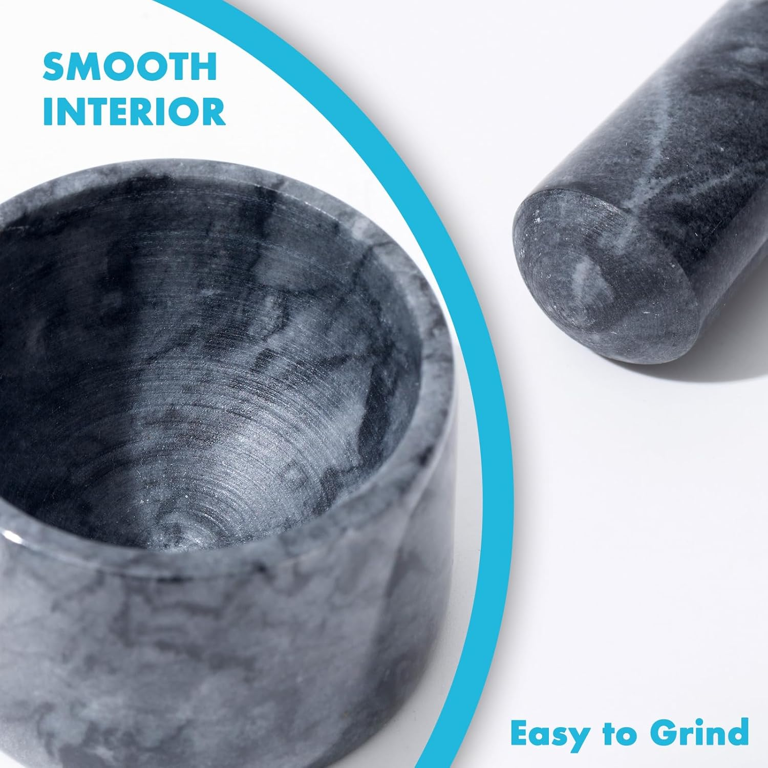 Pill Crusher, Mini Marble and Pestle Set, Pill Crusher Grinder Fine Powder, Arthritic Hands Pill Grinder image number 2