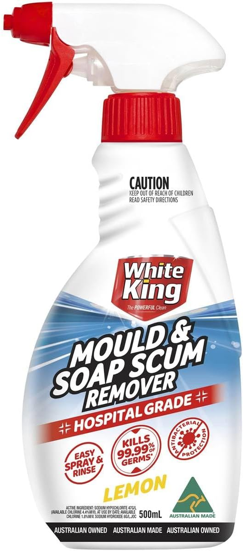 White King Mould & Soap Scum Remover Spray 500 Ml image number 1