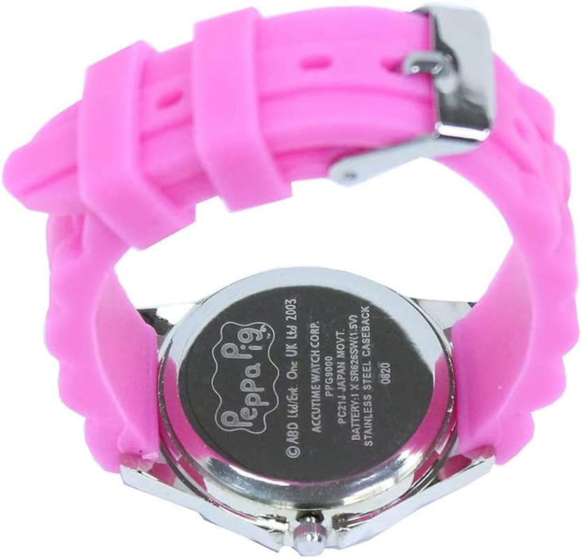 Peppa Pig Kids' PPG9000 Analog Display Japanese Quartz Pink Watch, Pink Analog, Japanese image number 2