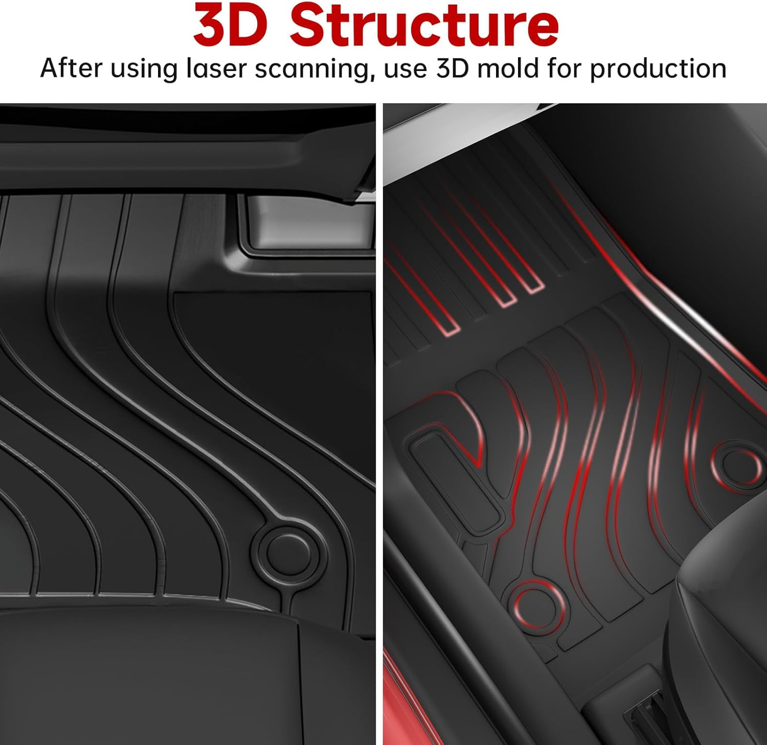 BYD Shark 6 Floor Mats Custom Fit for 2024 2025 Shark- All Weather TPE Floor Liners Trunk Mat 4 Piece Set Waterproof Car Mats(Rhd) image number 1