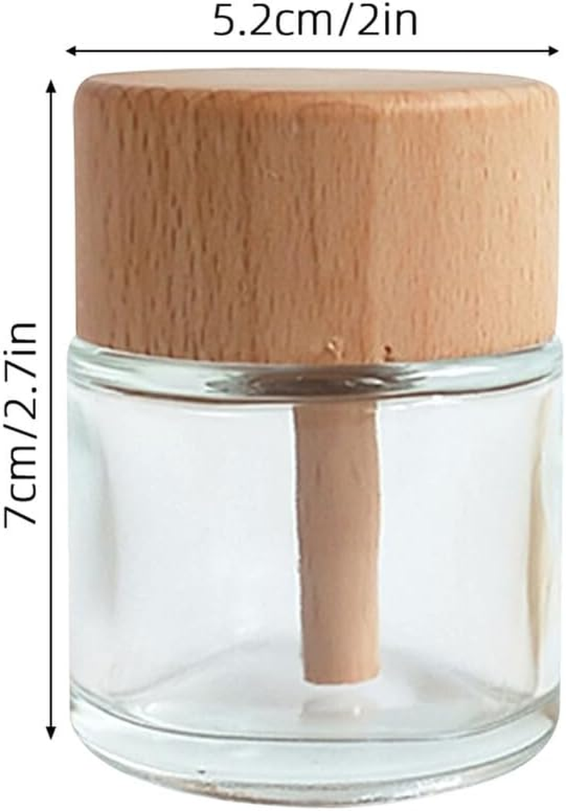 2Pcs Clear Glass Diffuser Bottles Stylish Aromatherapy for Home Decor for Essential Oils Travel-Friendly Design for Living Room Bathroom And image number 3