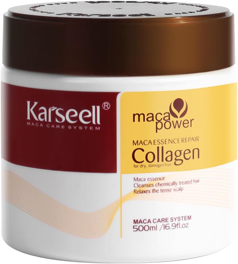 Hair Mask Karseell Deep Conditioner Coconut Oil Collagen Repair Dry Damaged or Colour Treated Hair after Shampoo for All Hair Types Sulphate Free 16.9 Fl Oz/ 500 Ml image number 6