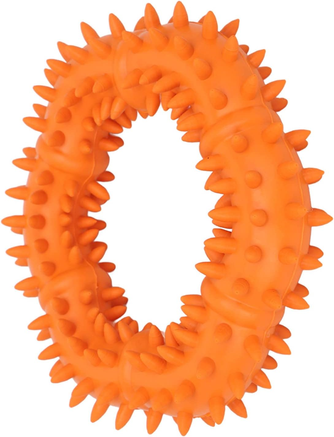JOROBURO Dog Chew Toy, Thorn Design Rubber Lightweight Throwing Catching Flying Burr Ring Dog Toy, Durable Indestructible Dog Thorn Toy for Pet Stress Relief Teeth Grinding Training image number 1