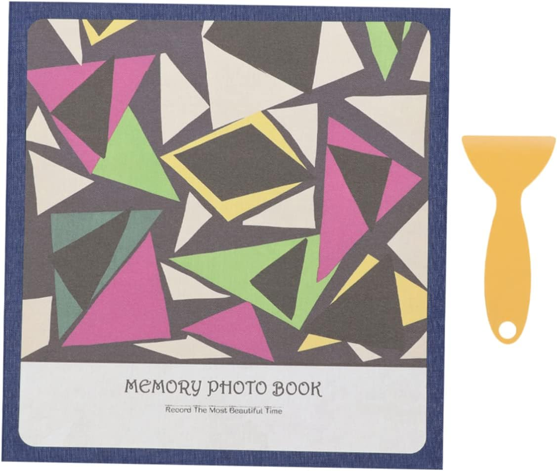 Cabilock Retro Photo Album Book Diy Scrapbook Laminated Album Large Capacity Self Adhesive image number 3