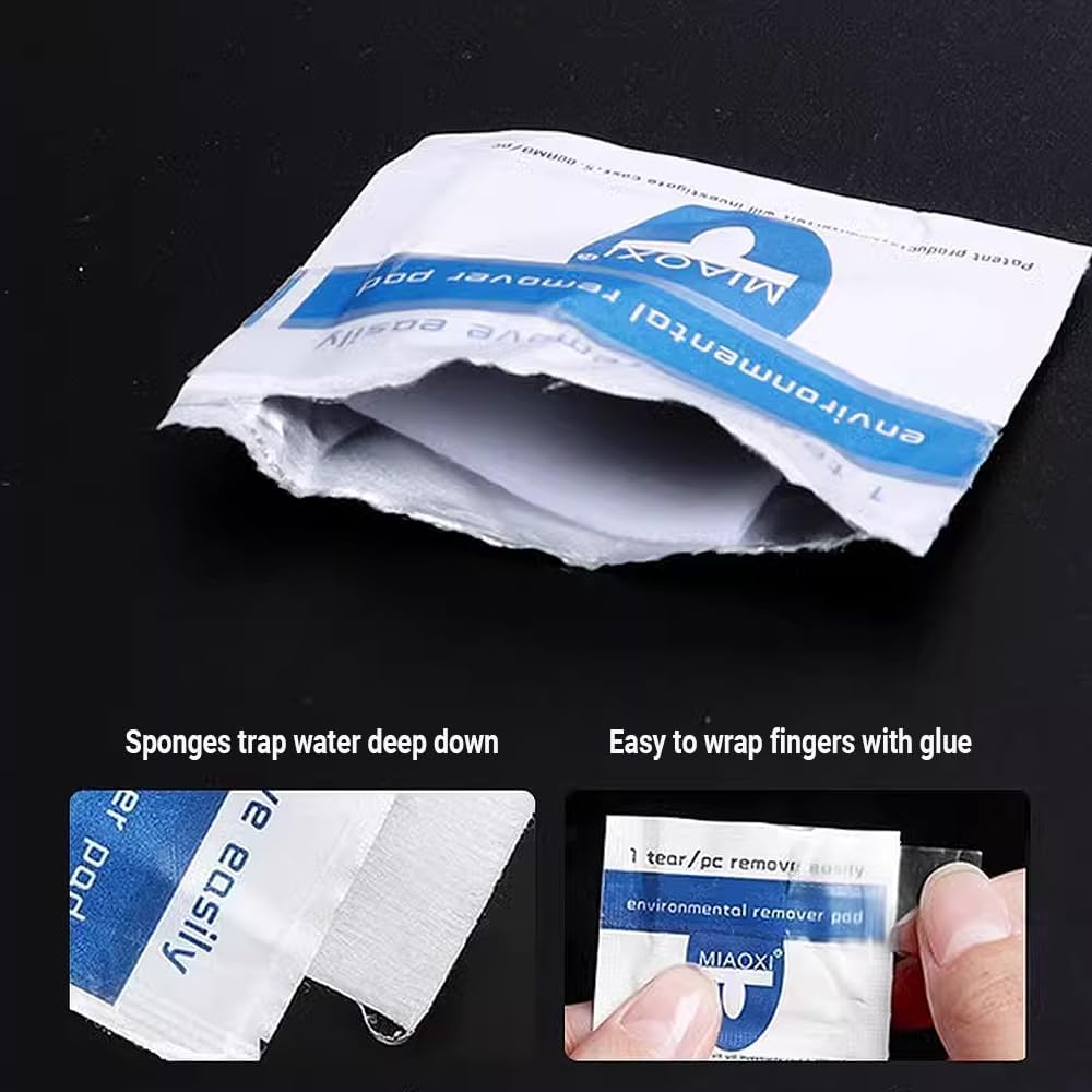 AIMALL 200-Pack Disposable Nail Polish Remover, UV Gel Removal, Soak off Acetone Pads, Quick and Easy, Gentle on Skin, Efficient Gel Cleansing for Manicure and Pedicure image number 2