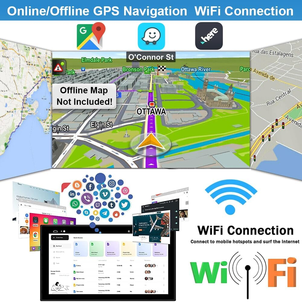 2G+64G Android 13 Car Radio Stereo GPS Navigation Apple Carplay Android Auto Head Unit Right Hand Drive 9Inch Touch Screen for Toyota Hilux 2005~2015(9 Inch for Toyota Hilux 2005-2015) image number 2