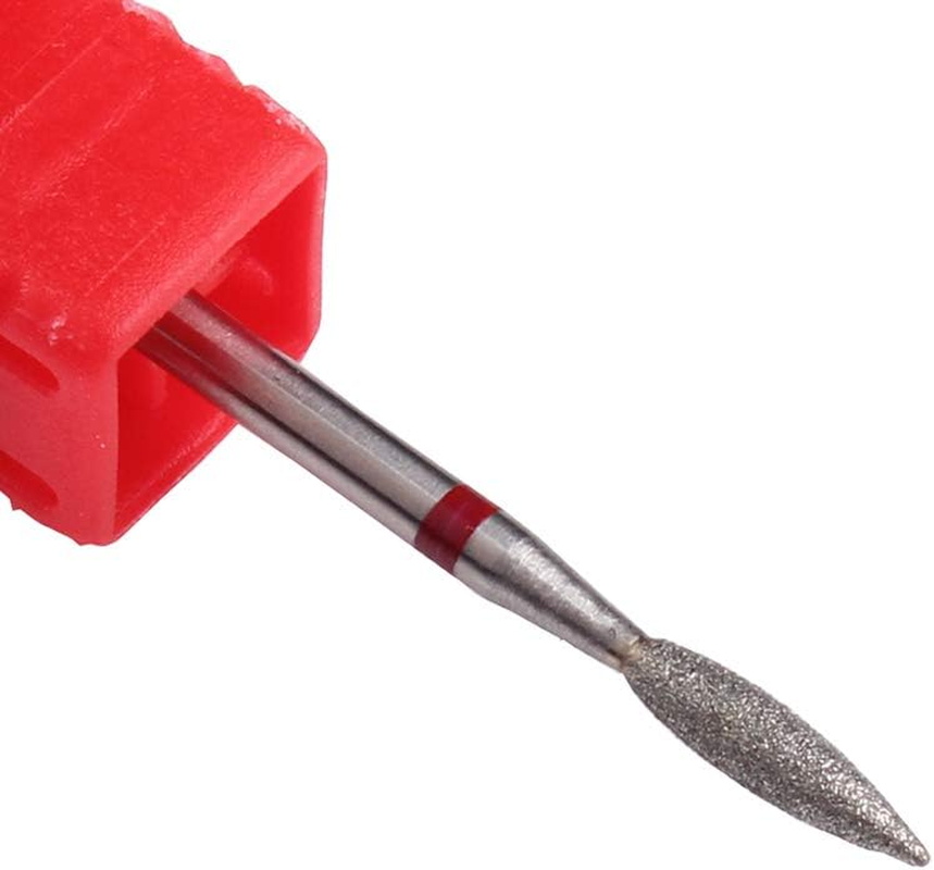 MZCMSL Flame Cuticle Drill Bit for Russian Manicure,Safety Diamond Nail Drill Bit,3/32 Electric Cuticle Remover Bit(4Pcs) image number 2