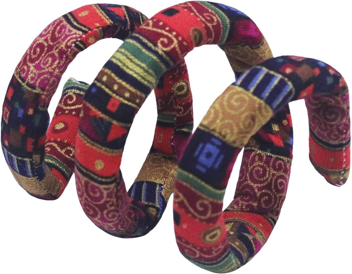 Sonnorel 2 Colour Hair Maker Flexible Hair Band Sponge Dreadlocks Twist Hair Styling Curl Dreadlock Accessories Dreadlock Hair Scrunchie for Women and Men Ponytail Holder Colourful Bendable Hair Ties image number 2