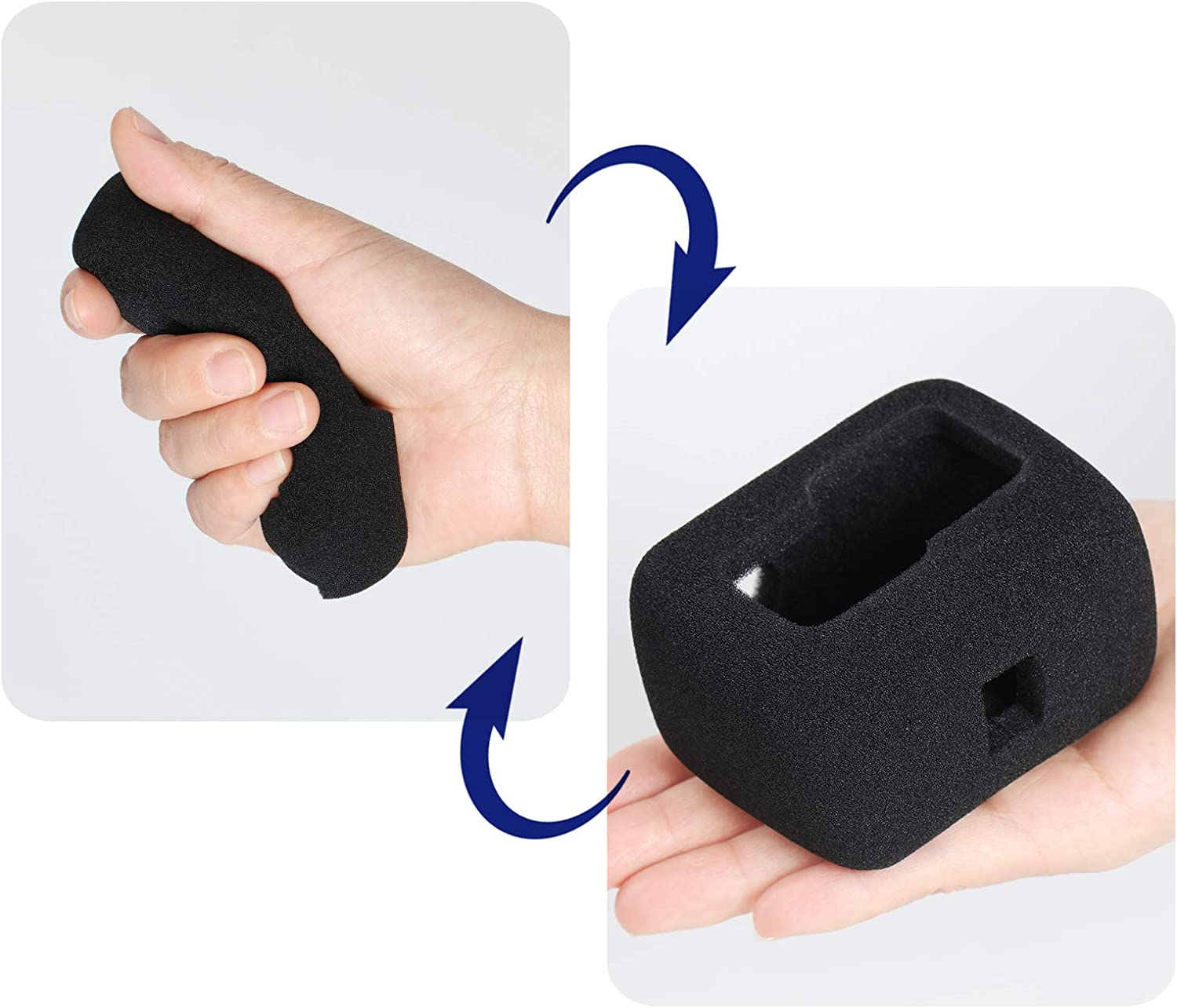 HSU Windslayer Cover for Gopro Hero 12/11/10/9 Black, Windslayer Cover Housing Frame Case, Video Noise Reduction Accessory (2 Pack)