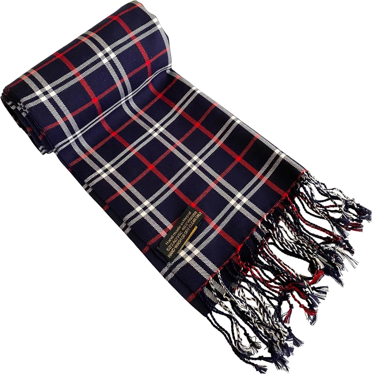 CJ Apparel Men'S Nepalese Tartan Design Fashion Scarf Seconds Scarves Fall/Winter Face Cover NEW image number 4