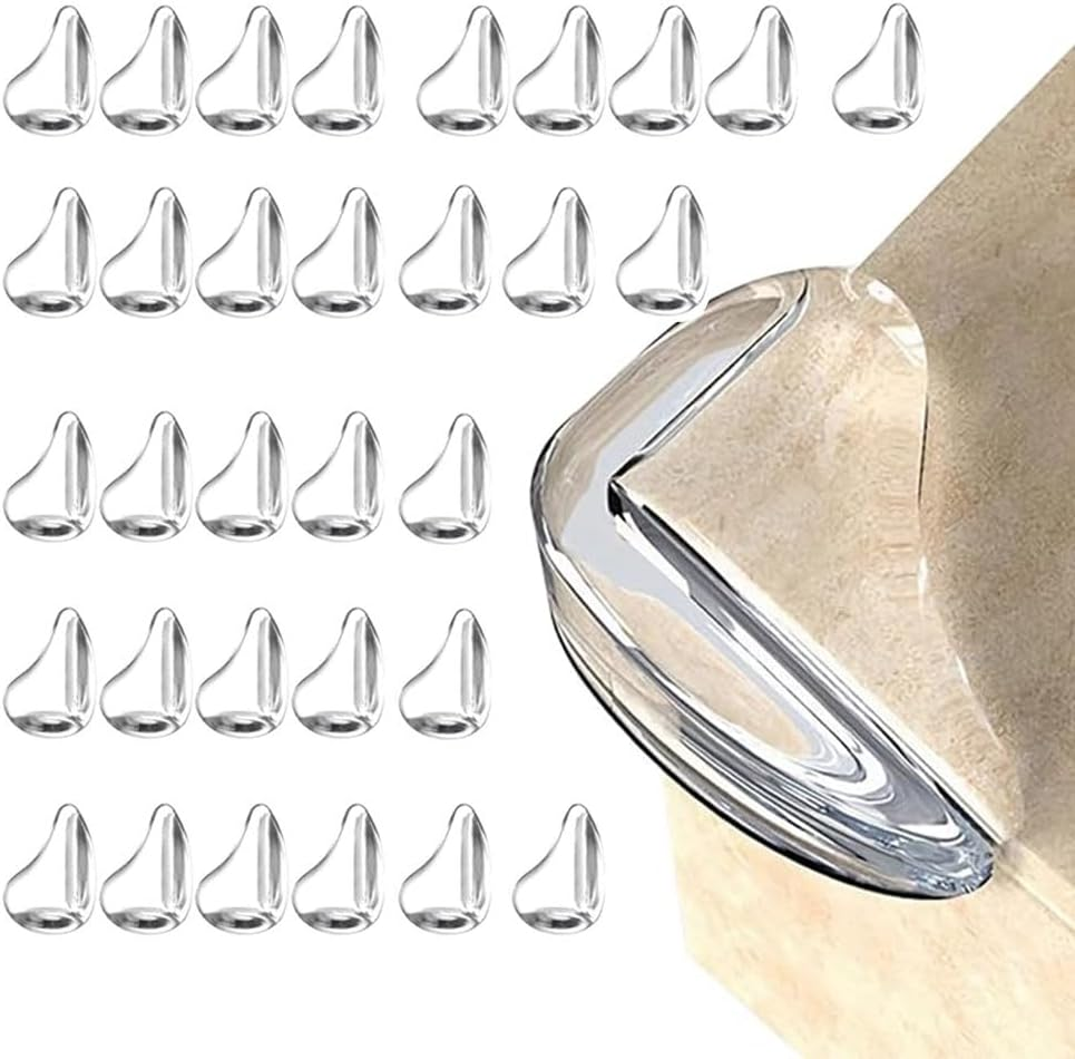 32 Pcs Corner Protector for Baby,Protectors Furniture Corner Guard & Edge Safety Bumpers Table Corner Protectors Bumpers to Cover Sharp Furniture & Table Edges(Clear) image number 2