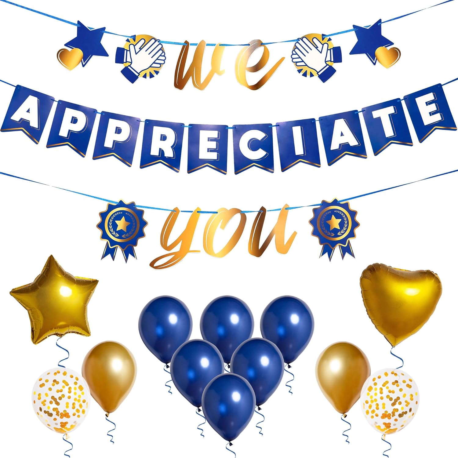 Pirese We Appreciate You Banner Decorations, Employee Appreciation Decorations, Thank You Sign, Staff Appreciation Banner, Thank You Banner, Team Appreciation Week image number 3
