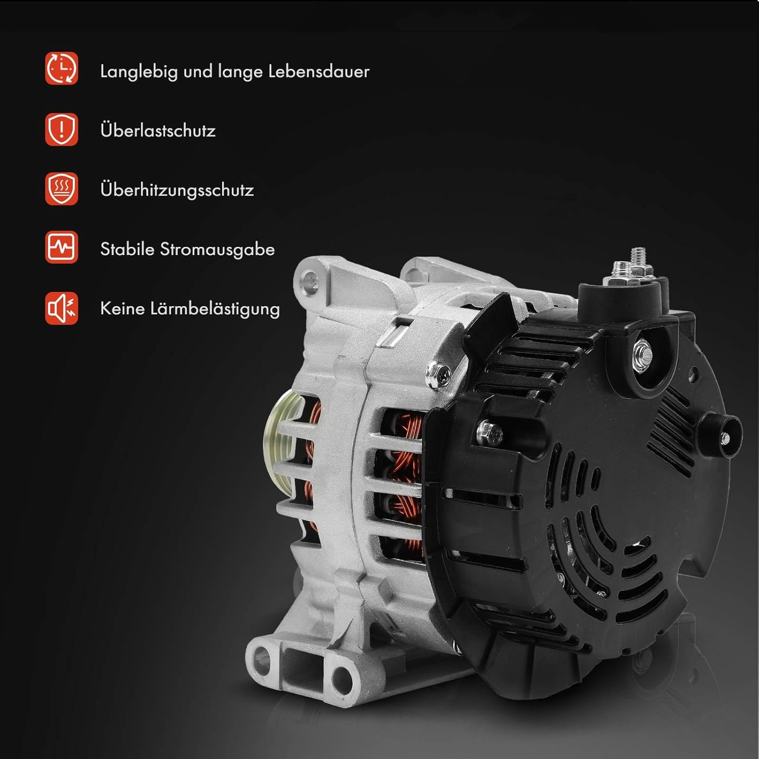 Frankberg Alternator Generator 90A Compatible with A-Class W168 A140 A160 A190 1.4L-1.9L 1998-2004 Vaneo 414 1.6L 2002-2005 Replace# SG9B037 image number 1