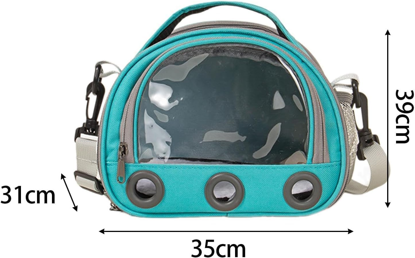 Hamster Travel Carrier Bag Guinea Pig Carrier Bag Travel Small Animals Chinchilla Outgoing Carrier Cage Carrying Shoulder Bag, Pink, S (Blue,L) image number 2