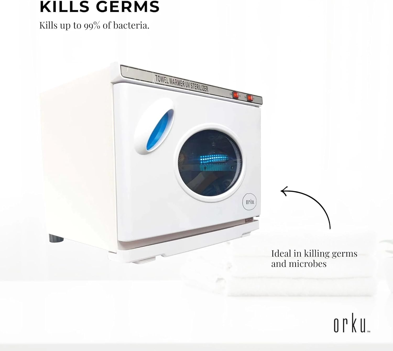 25L White UV Electric Towel Warmer Steriliser Cabinet Beauty Spa Heat Sanitiser