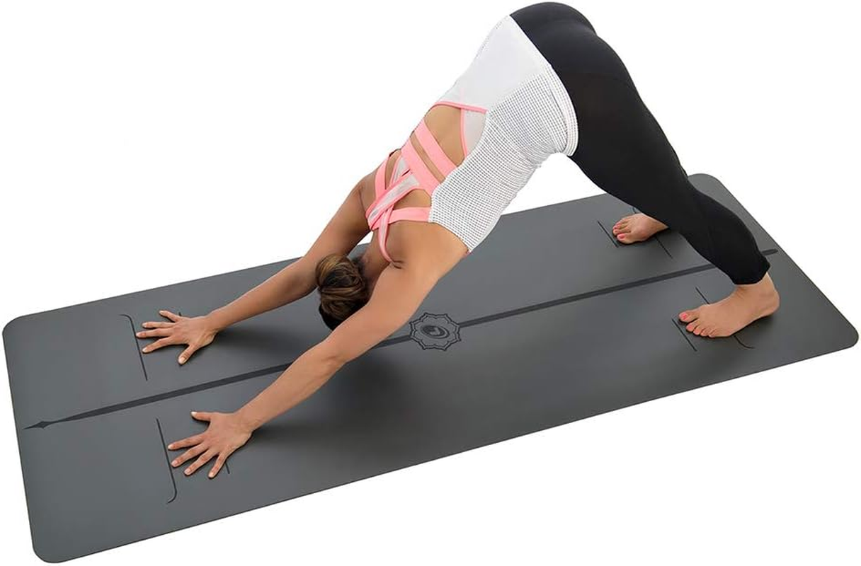 Liforme Evolve Yoga Mat &ndash; Free Yoga Bag Included - Patented Alignment System, Warrior-Like Grip, Non-Slip, Eco-Friendly and Biodegradable, Sweat-Resistant, Long, Wide and 4.2Mm Thick Mat for Comfort image number 1