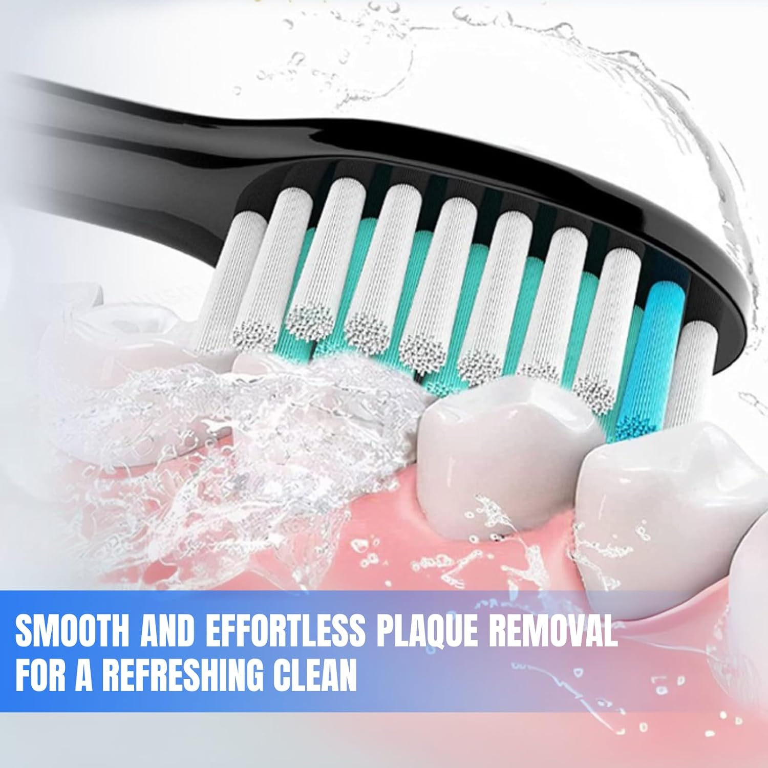 Replacement Brush Heads Compatible with Philips Sonicare, JOMWEN Fits Diamondclean, Protectiveclean, Flexcare, Healthywhite, Easyclean, 2 Series, 3 Series, Kids Series and More (Black+White, 8 Pack) image number 1