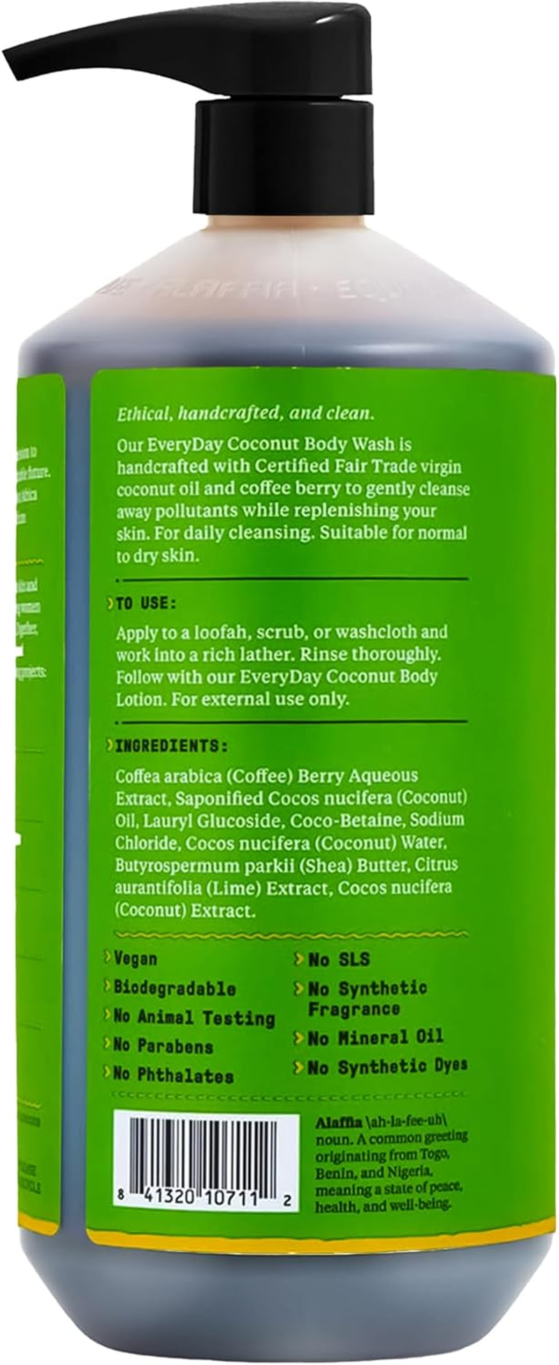 Alaffia Everyday Coconut Lime Body Wash 950 Ml image number 1
