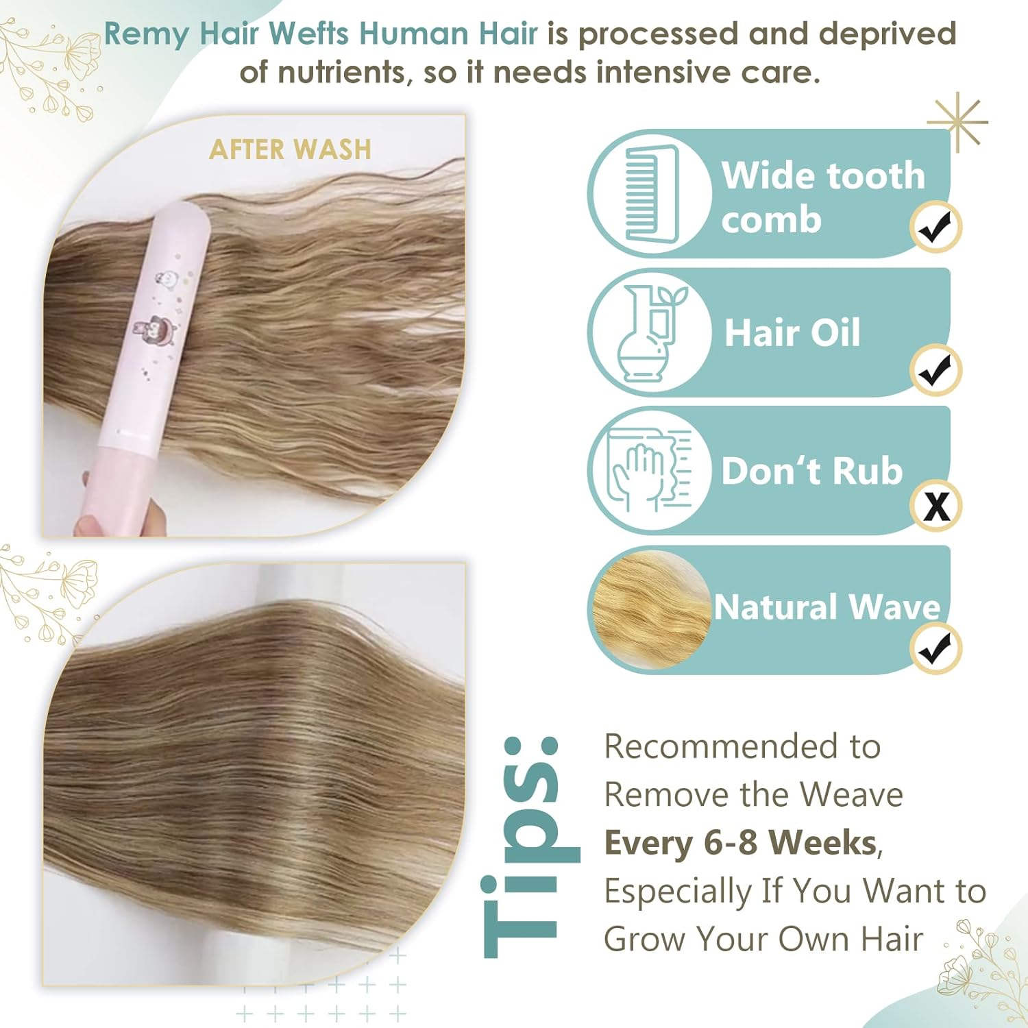 Full Shine Blonde Sew in Hair Extensions Real Human Hair Weft Hair Blonde Highlighted Remy Weft 105 Grams Sew in Straight Hair Bundles 16/22 Golden Blonde Mix Medium Blonde Thick 16 Inch image number 4