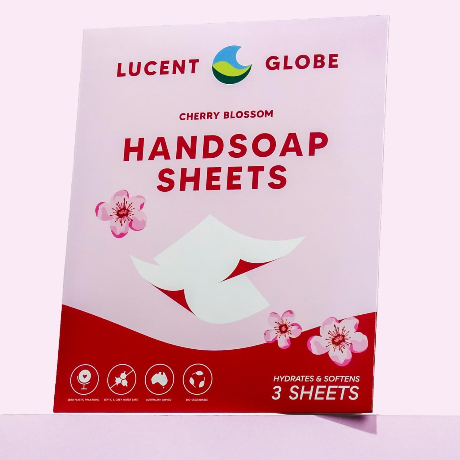 Lucent Globe Foaming Hand Soap Sheets - Foaming Hand Soap Refill. Fresh Cherry Blossom Scent. image number 3