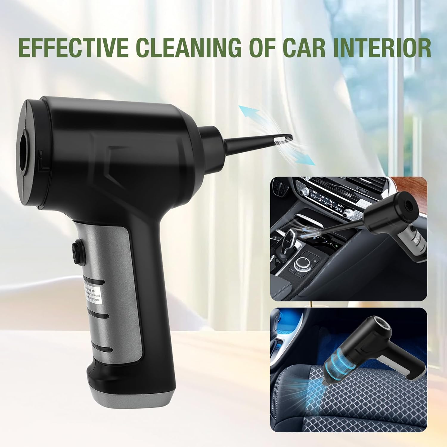 Handheld Vacuum Cordless, 13000PA 4 in 1 Portable Car Vacuum, Mini Vacuum Cleaner, Handheld Pet Vacuum, with Brushless Motor, for Car/Office/Home/Pet/Keyboard image number 3