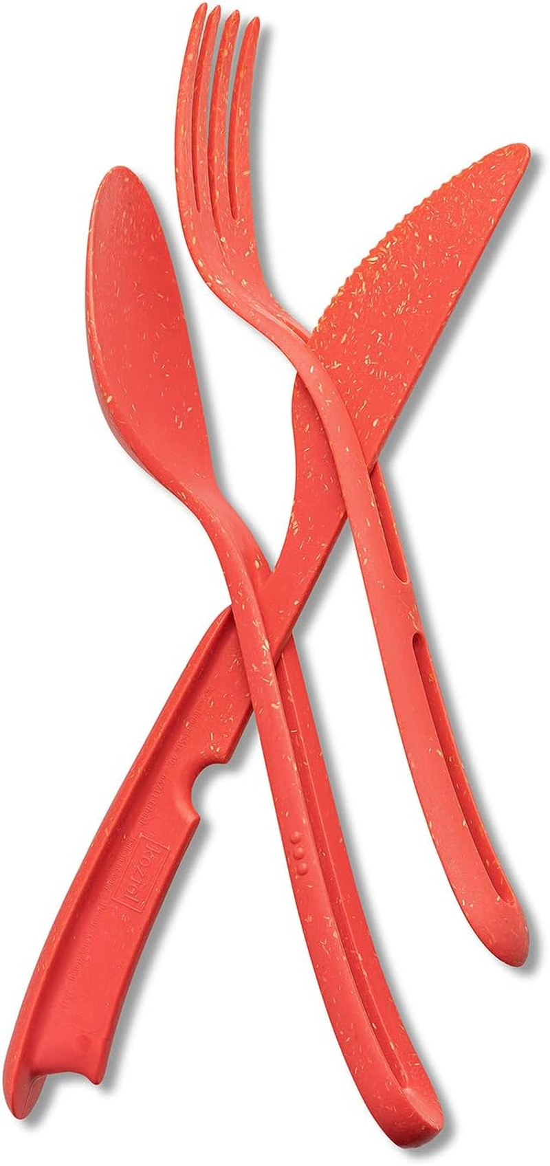 Koziol 8003704 KLIKK Plastic Cutter, Reusable, Knife, Fork, Spoon, Outdoor, Camping, Picnic, Hiking, Holiday, Lunch to Go, Cutlery Set of Three, Plastic image number 6