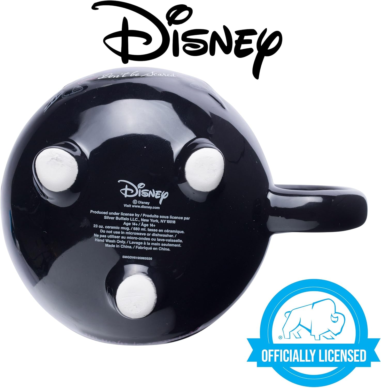 Disney Silver Buffalo DV6195 Villains the Evil Queen Black Kettle 3D Sculpted Ceramic Mug, 20-Oz