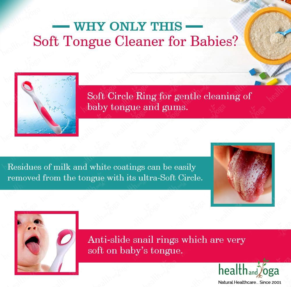 Healthandyoga(Tm) Soft Tongue Cleaner for Babies - Delicate Cleaning image number 5