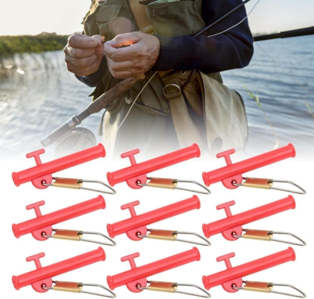50 Pcs 1-1/2 Fishing Line Sinker Slides with Metal Snaps ABS Fishing Weight Sinkers Slider Clip,Outdoor Catfishing Tackle Equipment for Pier Fishing Boat Beach,Fishing Accessories image number 3