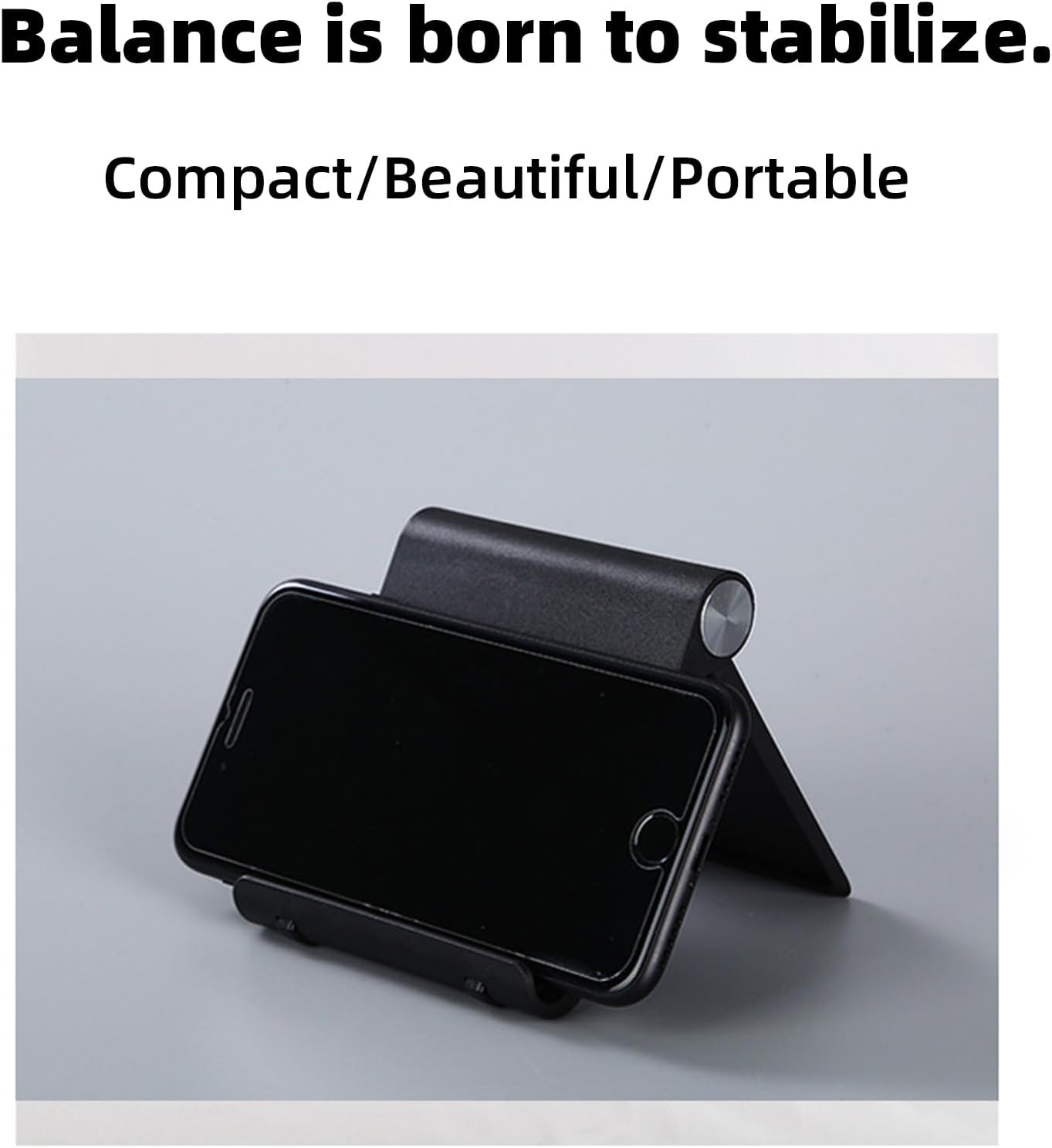 Tablet Stand Adjustable Portable Desktop Holder Compatible with Ipad Pro Air Mini, Iphone 16 Pro Max, and More 4.7''-11'' Devices, Black Tablet Holder and Phone Stand