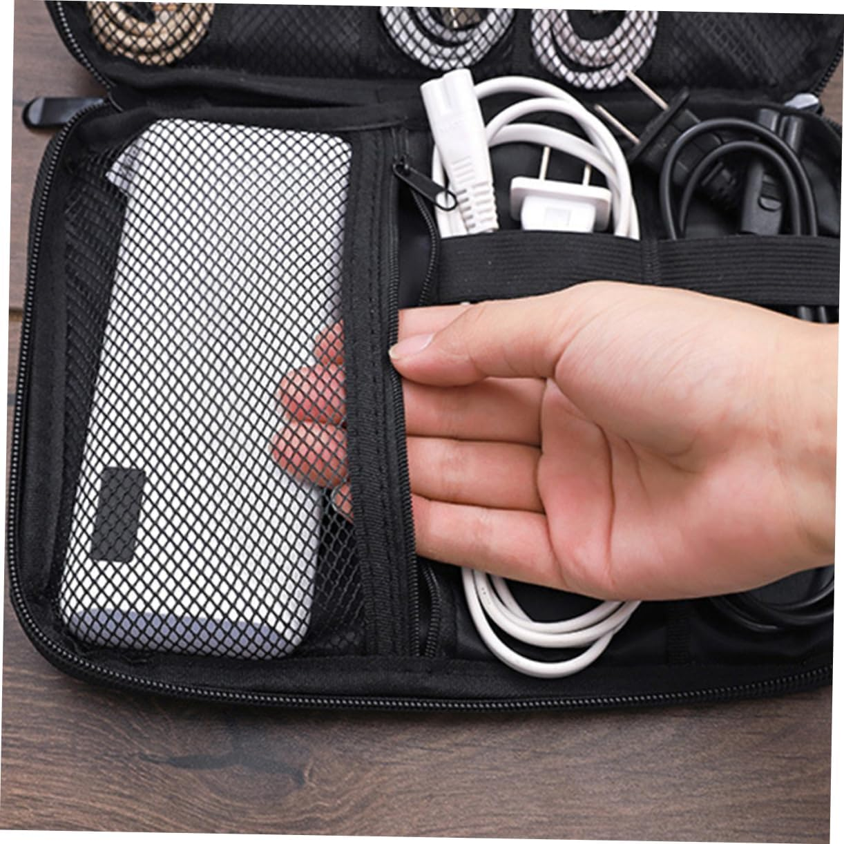 Homoyoyo Digital Storage Bag for Travel Wear-Resistant Electronic Accessory Bag Multifunctional Storage Case for Electronics Gadgets image number 2