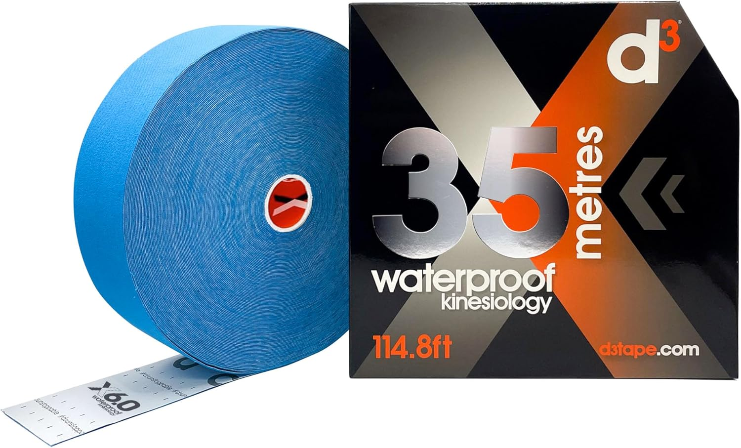 D3 X35 Extra Long Xtreme Waterproof Sweatproof Kinesiology Tape Roll - 50Mm X 35M Latex-Free Hypoallergenic Joint Muscle Sports Physio Medical Injury Support (Beige)