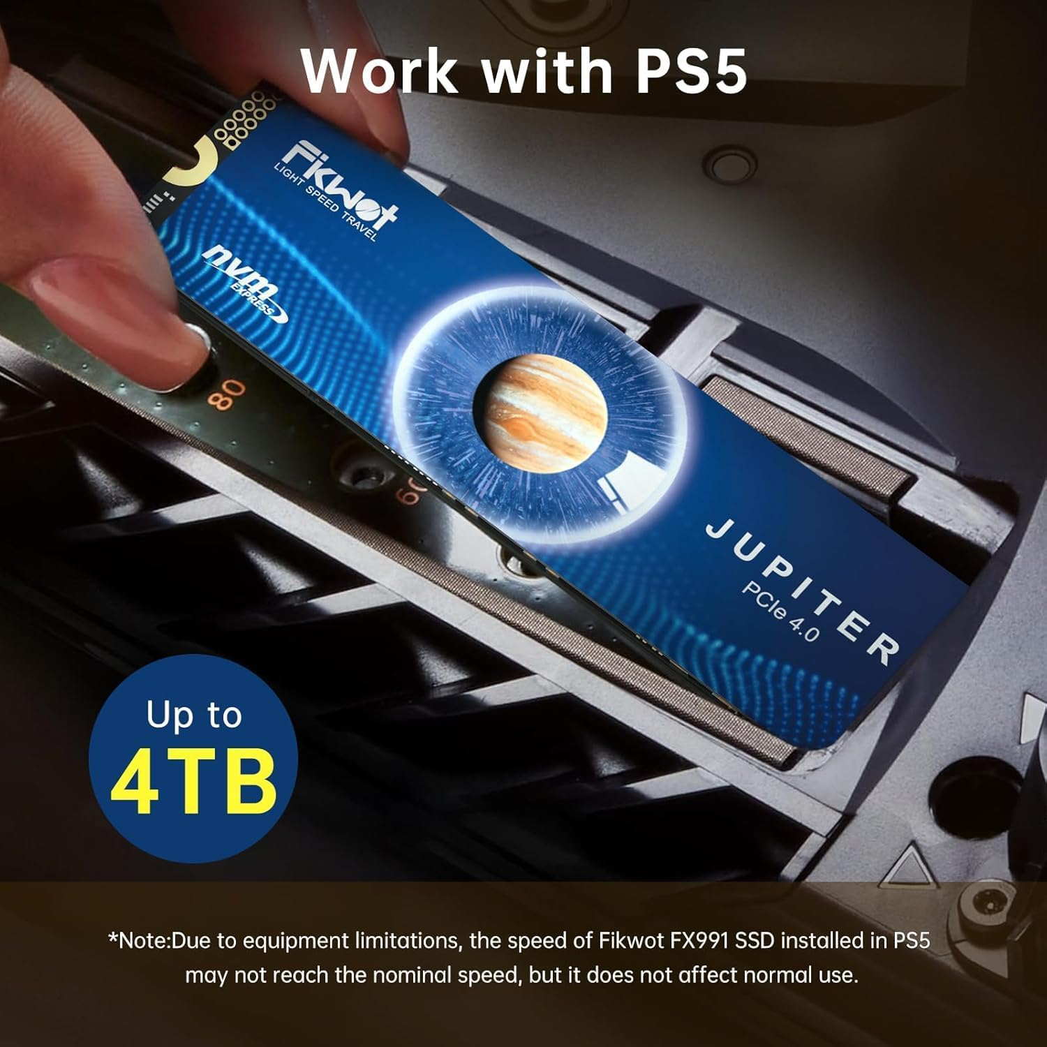 FX991 4TB SSD, Nvme SSD M.2 2280 Pcie Gen4X4, up to 7000Mb/S, Internal Solid State Drives for PS5 Laptop Desktop 3D QLC NAND image number 2