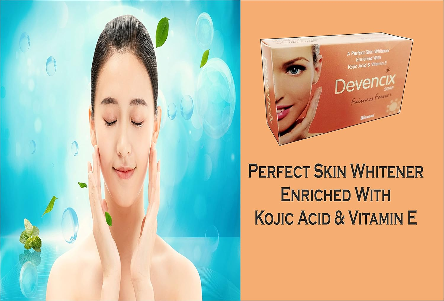 Devencix Skin Lightening Soap with Kojic Acid & Vitamin E Soap Fairness Forever 75 Gm (Pack of 6) image number 4