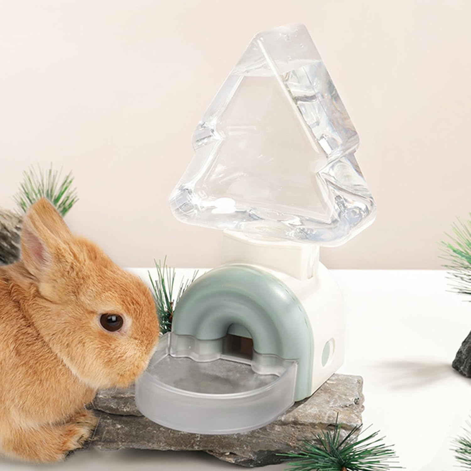 Small Pet Waterer, Animals Pet Feeder and Waterer Set, Automatic Food and Water Bowl, Hangable and Space-Saving, Easy to Clean for Pets