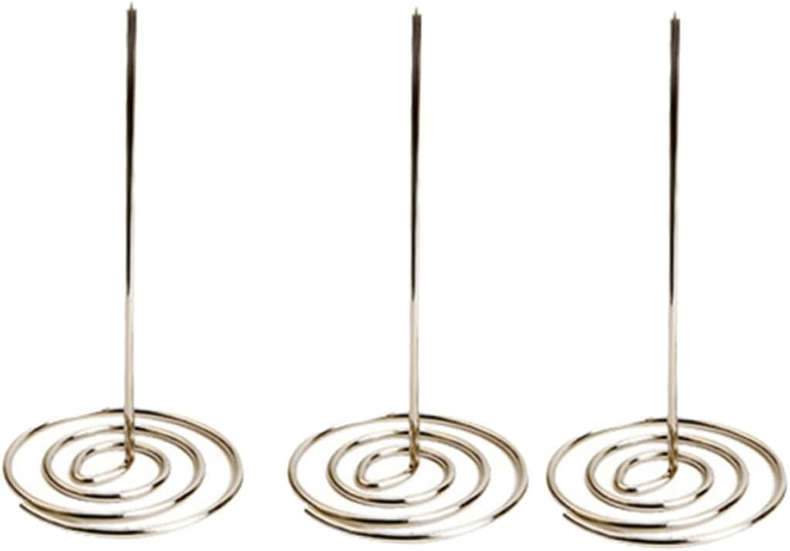 STOBOK 9Pcs Menu Summons Fork for Invoice Storage Metal Document Notes Holder Restaurant Office Desk Accessories image number 4