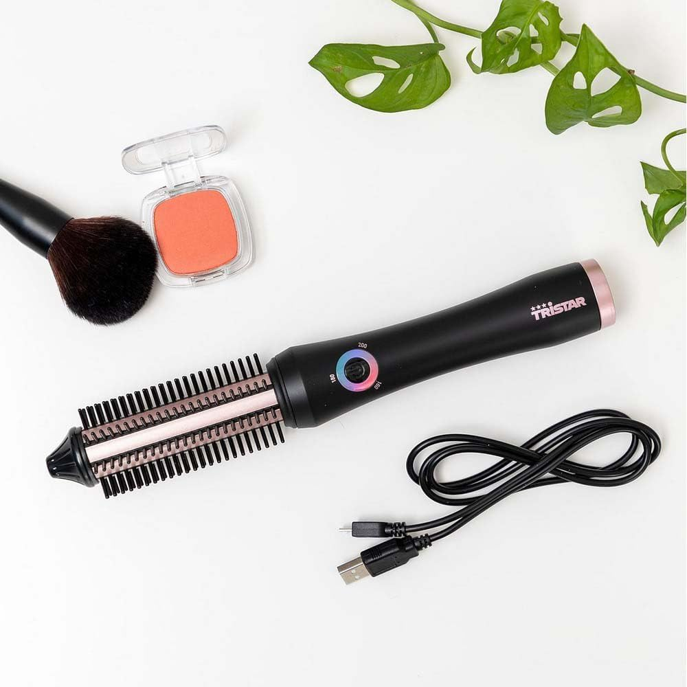 Tristar Wireless Styling Brush - 3 Temperature Settings - Perfect for Travel - Heat Insulated Tips - Ceramic Coating - All Hair Types - 25 Min Use - HD-2503 image number 3