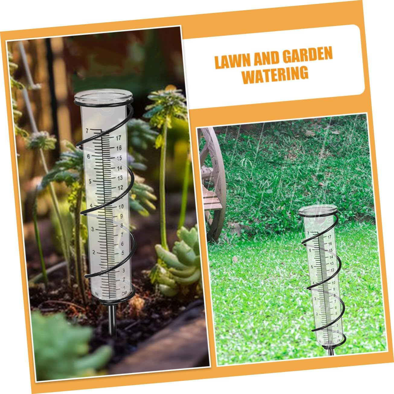 VICASKY 2Pcs Plastic Rain Gauge Tubes Outdoor Rain Replacement for Garden for Accurate Precipitation Tracking image number 2