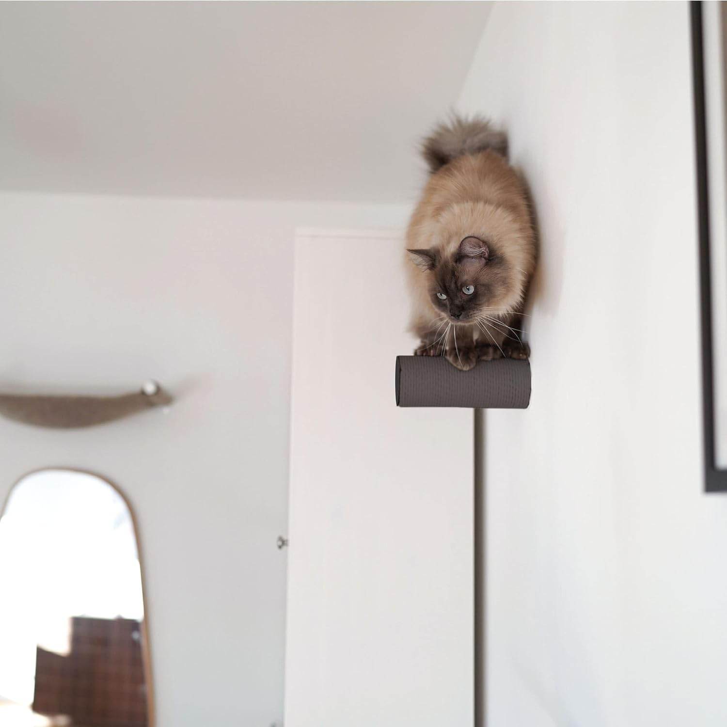 Lucybalu&reg; Jumper Lite Cat Scratching Post & Climbing Step for the Wall | Cat Stairs Made of Paper Rope for Cats Climbing Wall | Cat Step | Scratching Post for Wall Mounting | Wall Scratching Post |