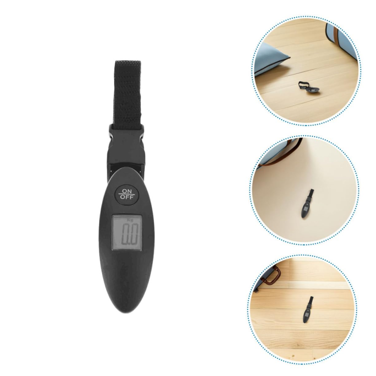 HORIALENCE 2Pcs Electronic Luggage Scale Luggage Scales for Suitcases Travel Portable for Baggage Portable Handheld Suitcase Weight Black Abs image number 1