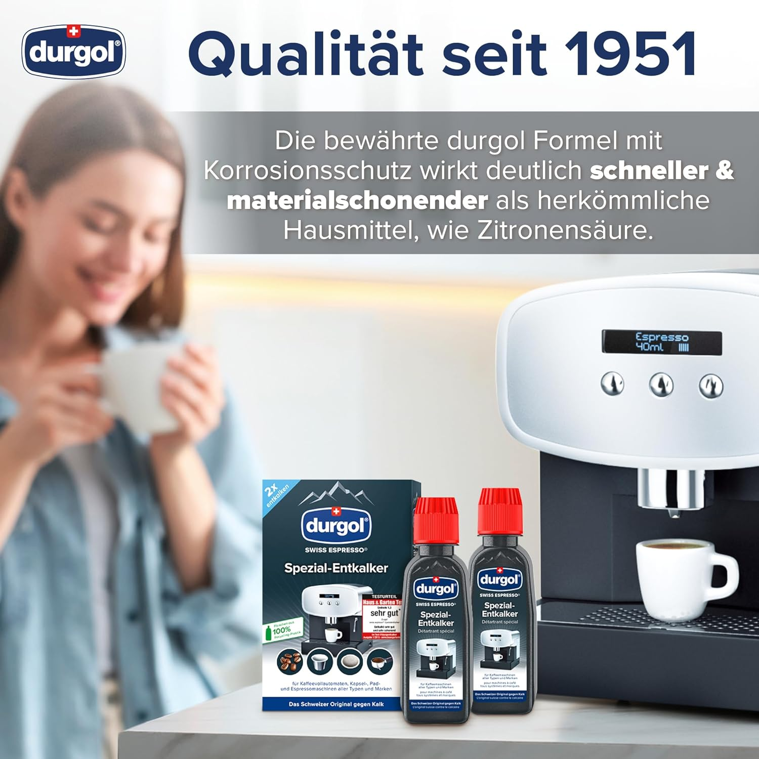 Durgol (1 Pack) - Swiss Espresso Special Descaler for All Coffee Machines