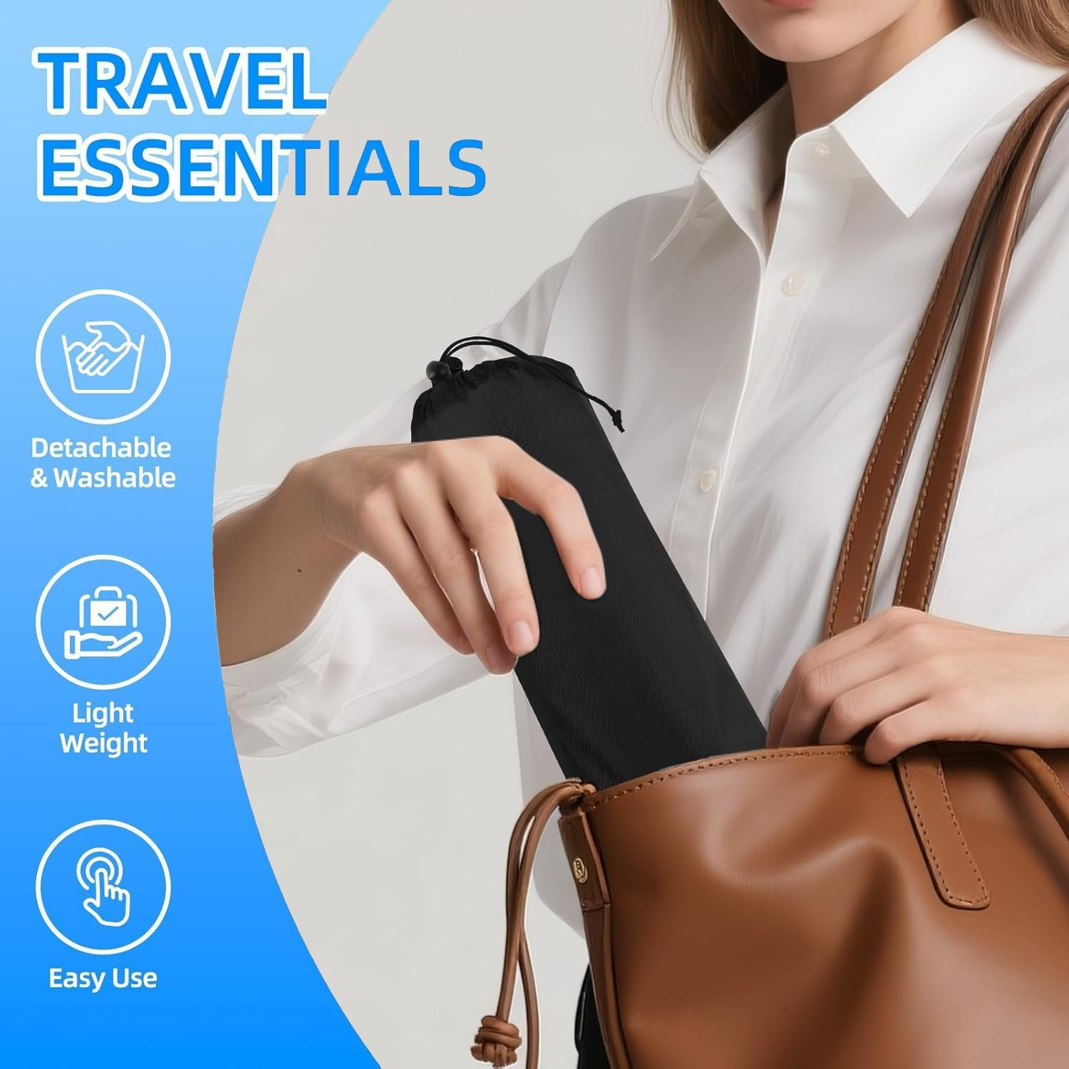 Airplane Foot Rest,No Collapse Foot Hammock for Plane,Adjustable Height Portable under Desk Travel Foot Rest,Airplane Travel Essentials,Leg Hammock Relieves Foot Fatigue