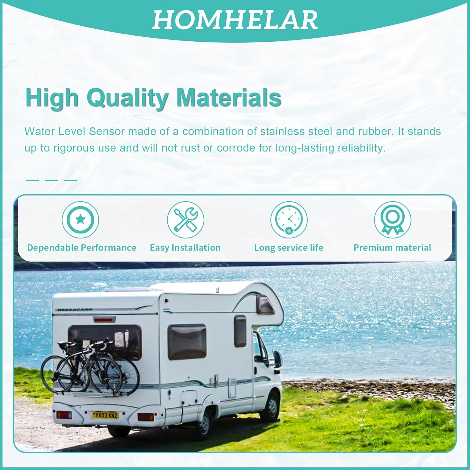 RV Water Tank Probe Sensors, Screw-In Water Level Sensors for Fresh Water, Gray Water, and Black Tank Waste Water (12-Pack) image number 5