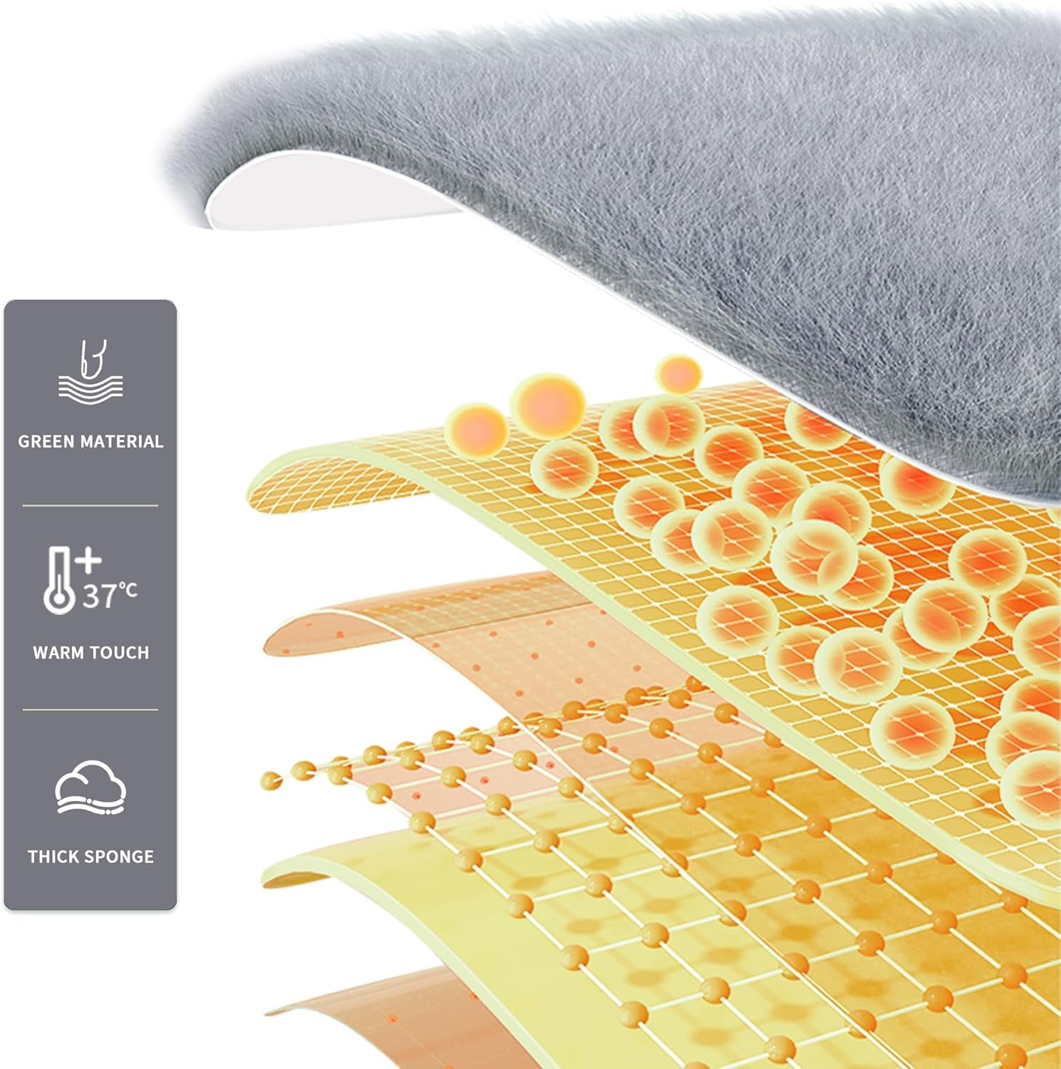 Fuzzy Winter Steering Wheel Covers for Women, Warm Cute Fluffy Car Wheel Cover for Sedan SUV, Super Soft Furry Girly Auto Plush Car Handle Cover (Gray, Standard Size[14" 1/2-15"](37-38Cm))