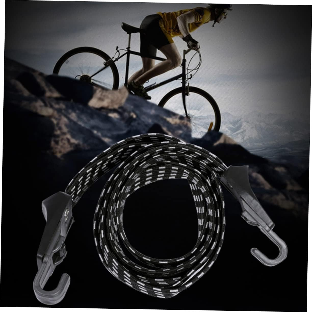 Happyyami 3Pcs Luggage Rope Straps Bungee Cords Hooks Elastic Cord for Secure Cargo Net image number 3