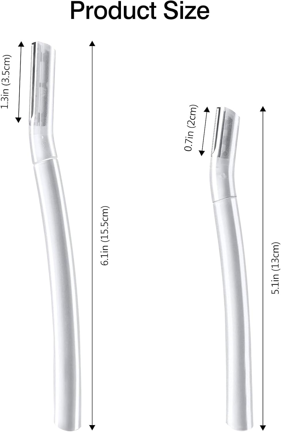 Kootinn 10-Pack Professional Dermaplaning Razor for Women: Peach Fuzz, Facial & Eyebrow Hair Removal, Transparent