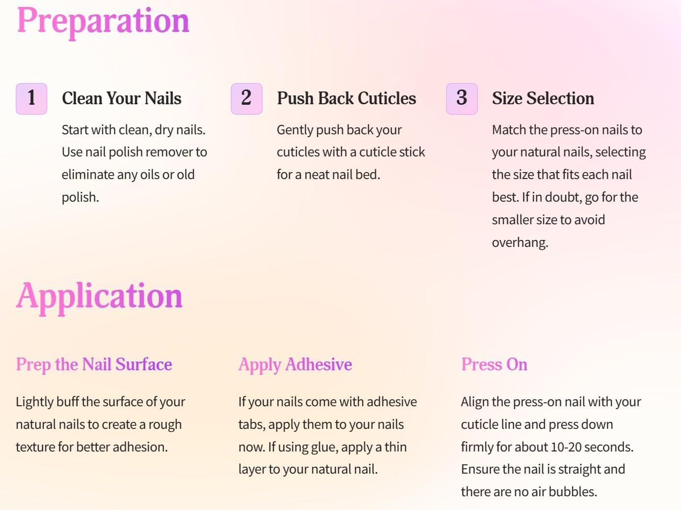 Pushnposh Premium 24PCS Press-On Nails Set &ndash; Long Length Neutral Pink Full Cover with Diamond and Stars for Women and Girls image number 3