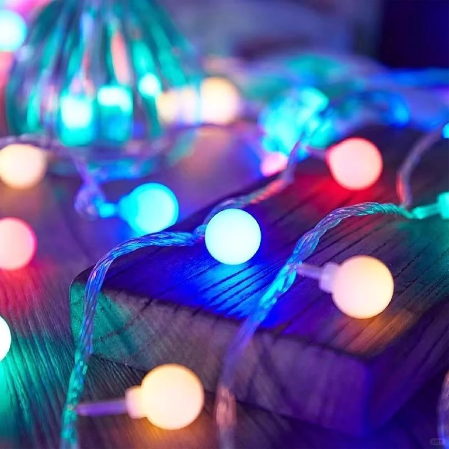 ENLACE LED Ball String Lights, 1.5M 10 LED String Lights, Battery Operated Multicolor for Outdoor, Indoor, Wedding, Party, Christmas, Garden, Balcony, Decoration image number 6
