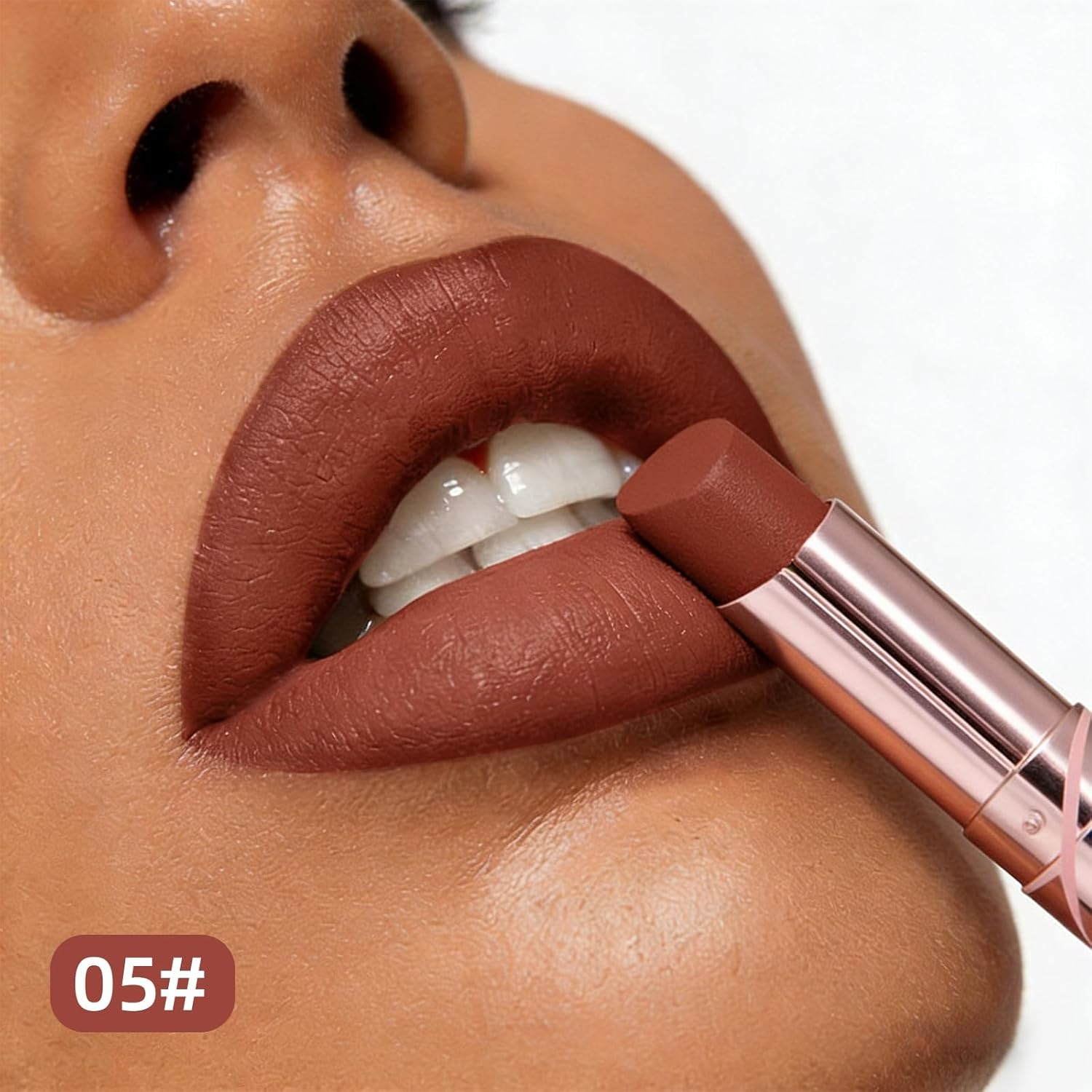 U-Shinein 2-In-1 Matte Lipstick & Lip Liner Double-End Pen, Long Lasting Smudge-Proof Nourishing Velvet Finish Makeup Party & Office for Women 05