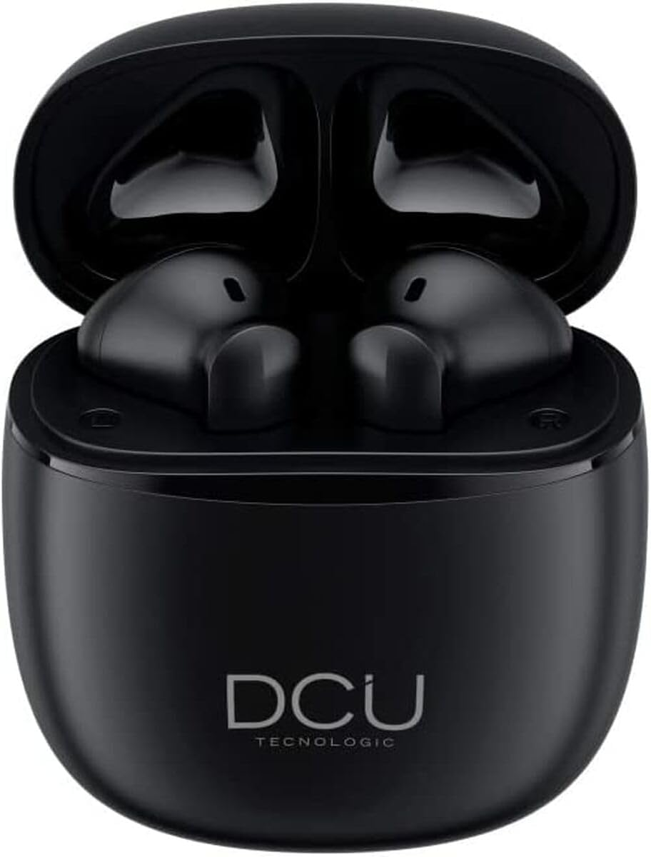 DCU Tecnologic Mini Mate Bluetooth 5.1 USB Type C with Touch Control Built-In Microphone Hands-Free Kit Sweatproof IPX4 Compatible with Android and Ios Black image number 1